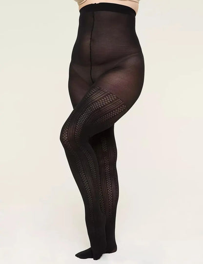 Cable Knit Pattern Tights