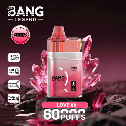 Bang Legend Geek 60000 60K Puffs Airflow Adjustable & Turbo Mode Disposable Vape