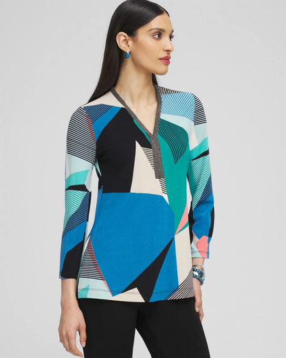 TravelersTM Beaded V-neck Tunic