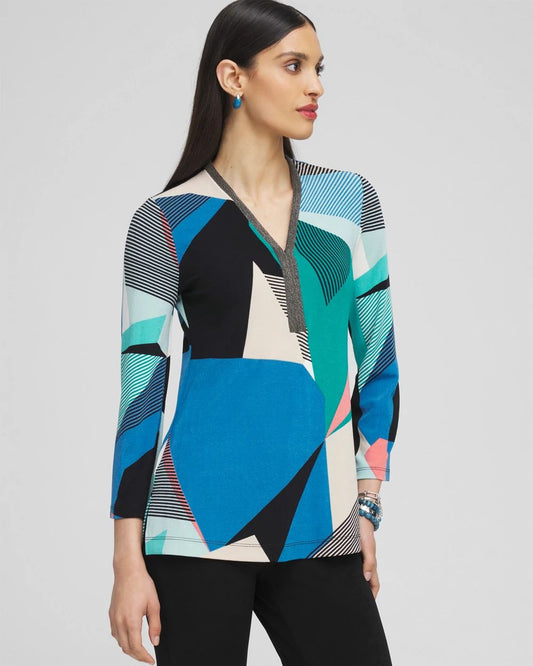 TravelersTM Beaded V-neck Tunic