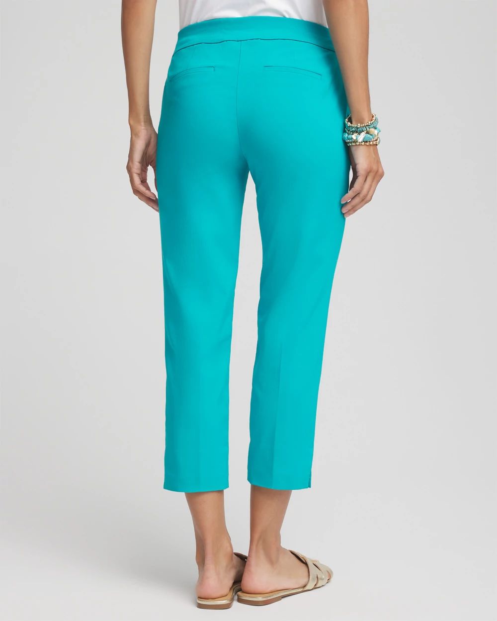 BrigitteTM Pull-On Slim Cropped Pants