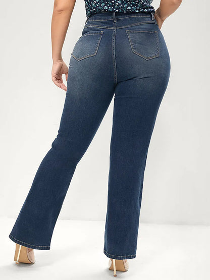 Bootcut Very Stretchy Mid Rise Medium Wash Sculpt Waist Jeans