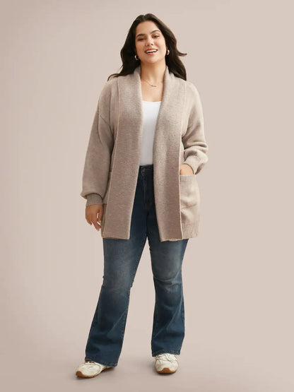 Airy Cozy Shawl Collar Wool Cardigan