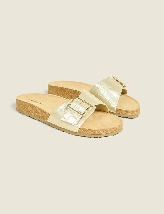 Dream Cloud Buckle-Detail Slip-On Sandal