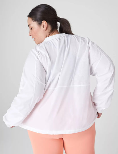 LIVI Zip-Front Woven & Mesh Jacket