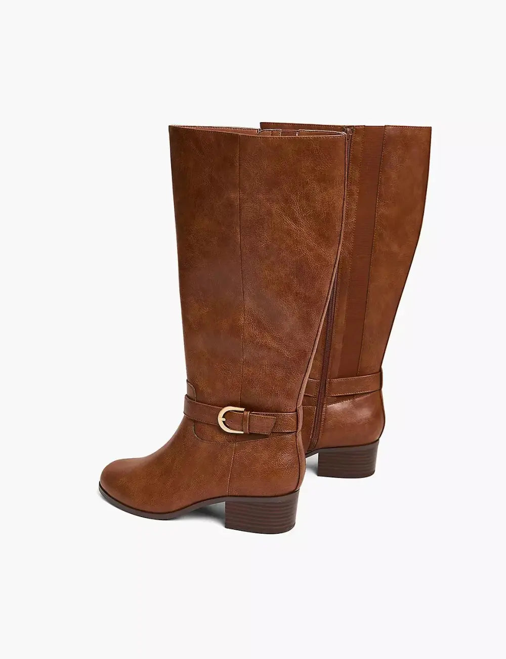 Wide Calf Dream Cloud Buckle Riding Boot