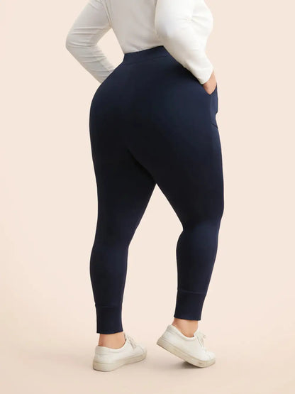 Mid Rise Drawstring Pocket Leggings