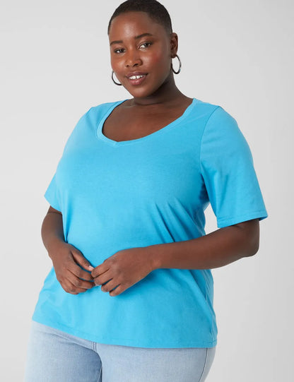 Modern Perfect Sleeve V-Neck Tee