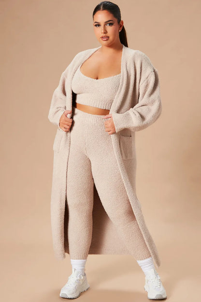 Living In It 3 Piece Legging Set - Taupe