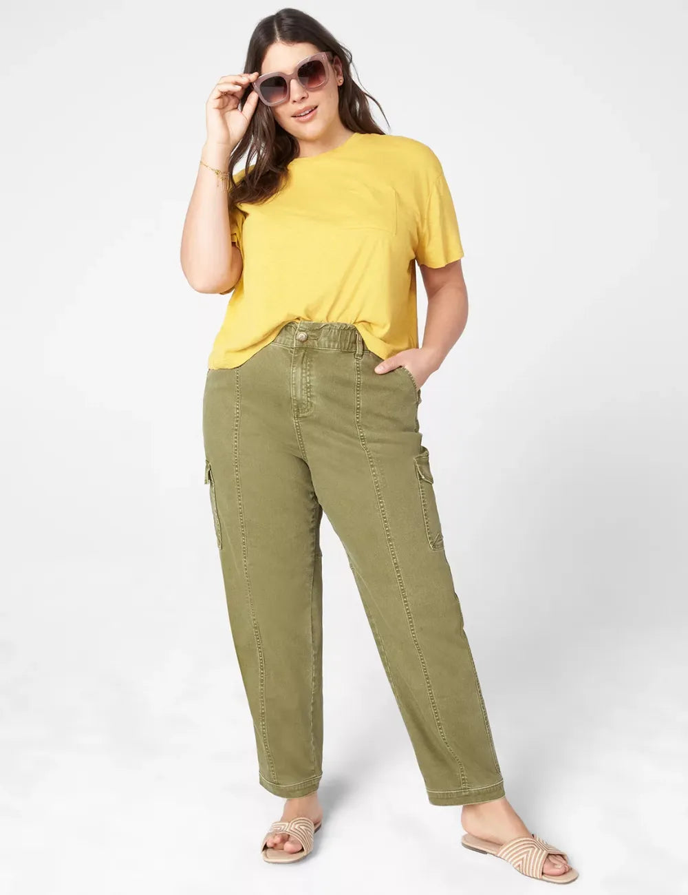 Relaxed Crop Short-Sleeve Pocket Tee