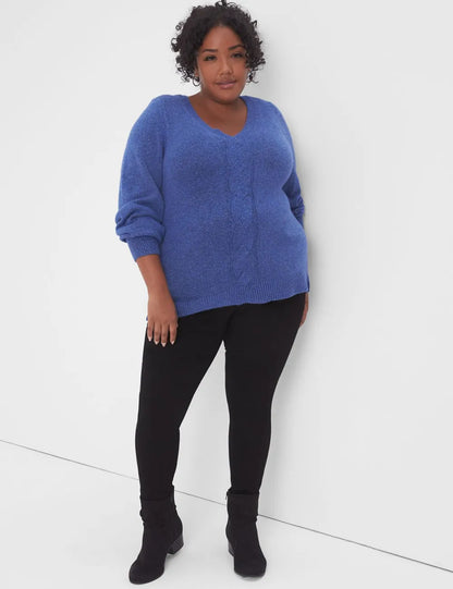 Classic Tunic Pullover Cable Knit Sweater