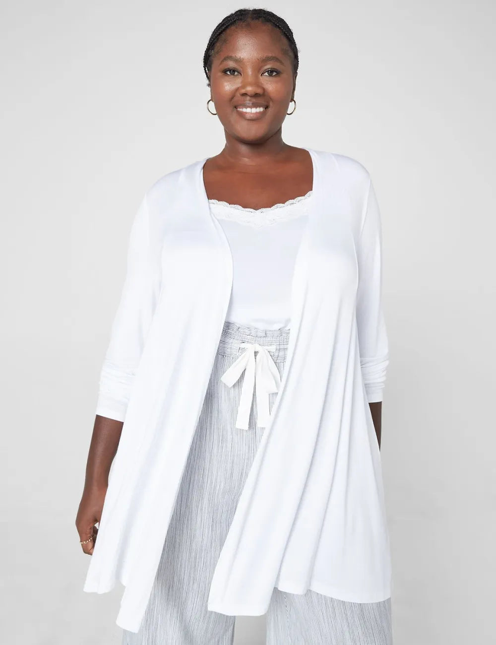 Classic Open-Front Fit & Flare Overpiece