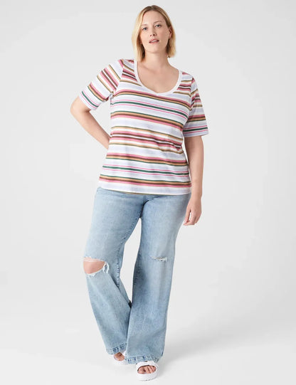 Modern Perfect Sleeve V-Neck Tee
