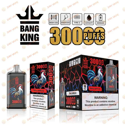 Bang King Crystal 30000 30K Puffs 2% 3% 5% Nicotine Hottest Disposable Vape