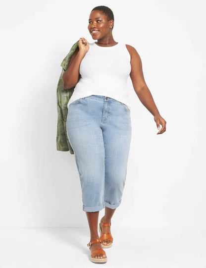 Fitted High-Neck Ribbed Tank