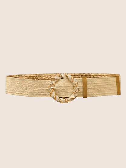 Ellipse Metallic Buckle Woven Belt