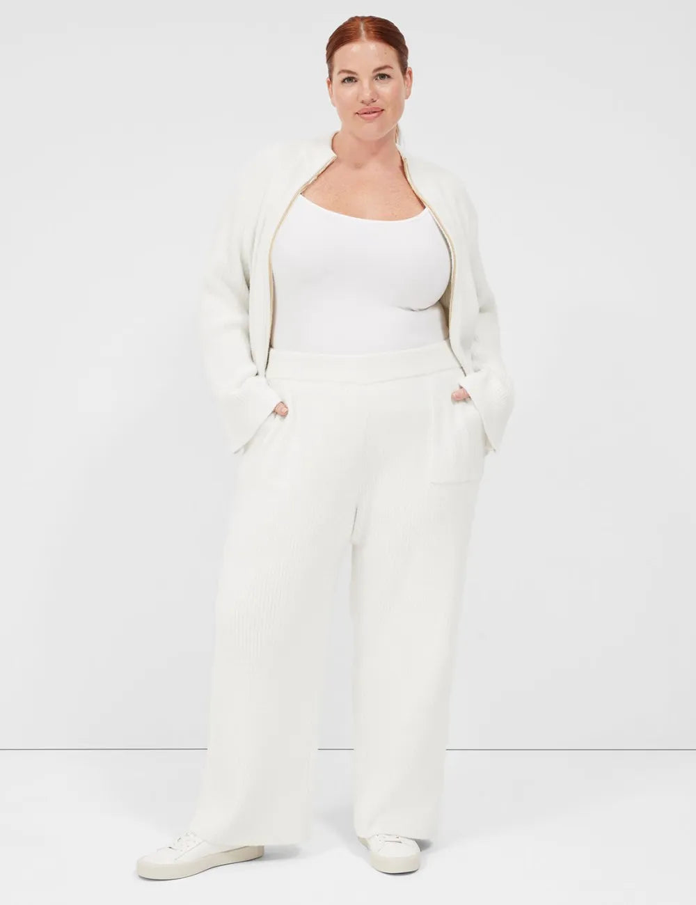 LIVI Lurex Sweater Relaxed Straight Pant