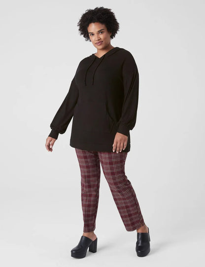 Relaxed Blouson-Sleeve Hacci Hoodie