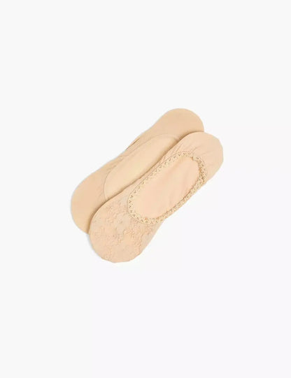 2-Pack Foot Liners - Lace & Solid