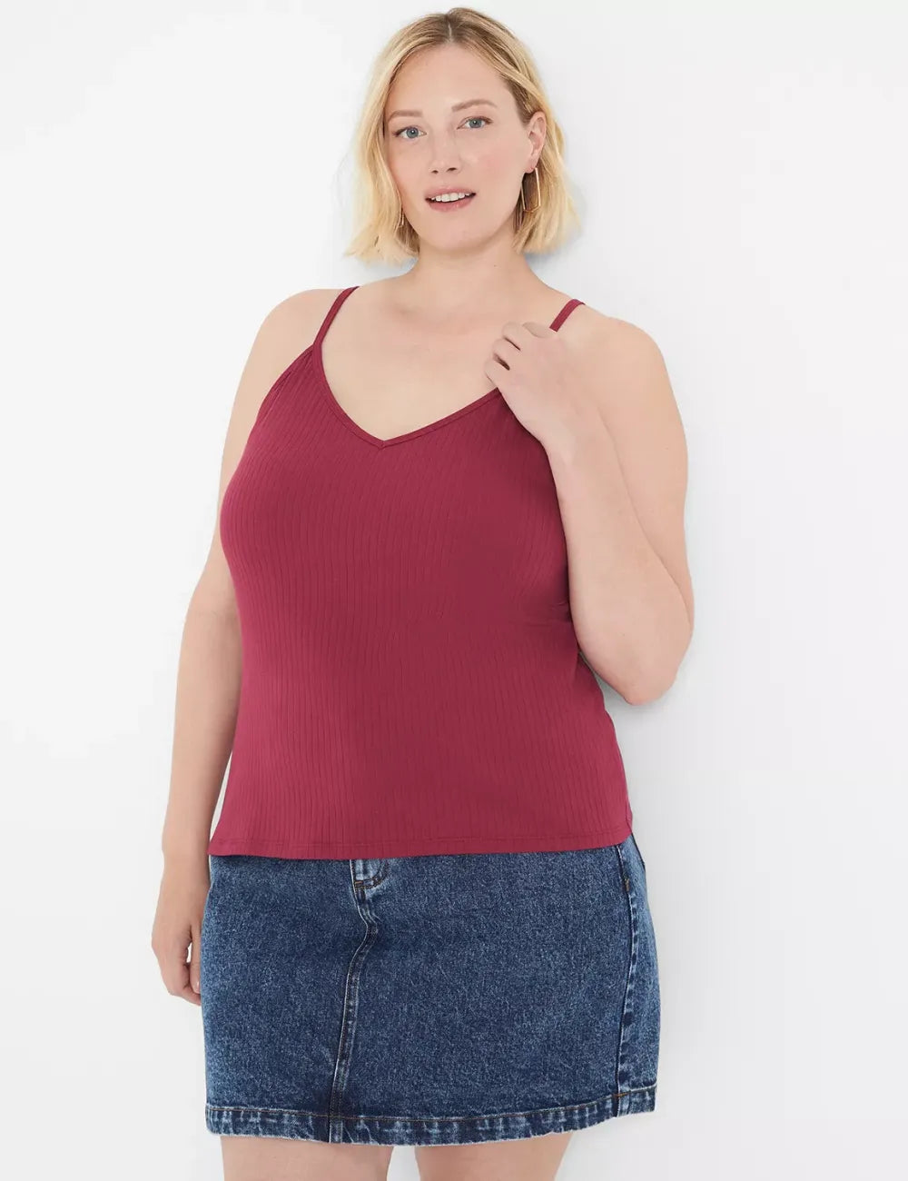 V-Neck Rib Cami