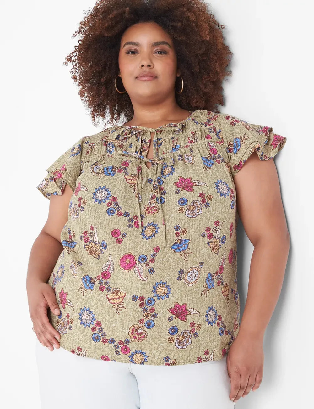Short-Sleeve Double-Tie Top