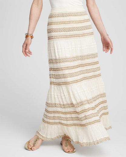 Crochet Gauze Trim Skirt