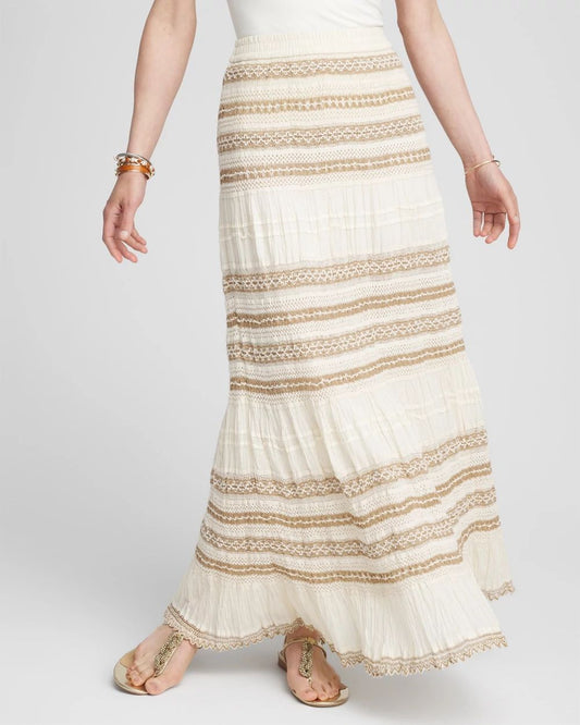 Crochet Gauze Trim Skirt