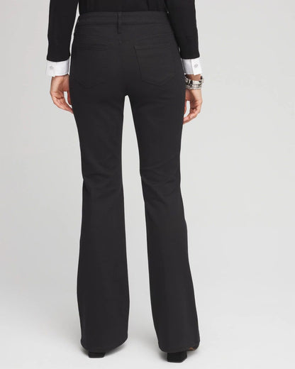 Petite Girlfriend Embellished Flare Jeans