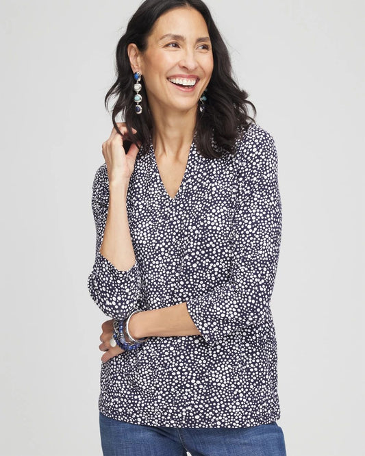 Touch of CoolTM Solid V-Neck Top