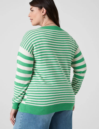Round-Neck Striped Sweater