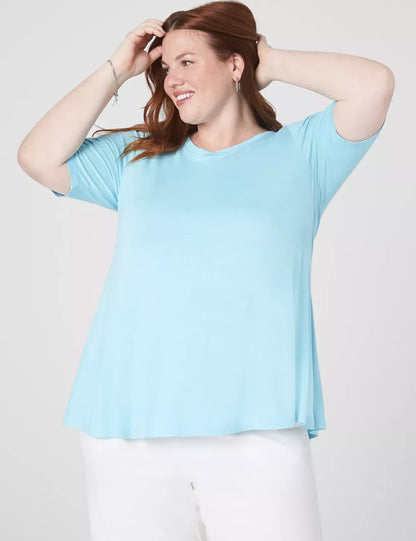 Modern Slub Swing Perfect Sleeve Straight-Hem Tee
