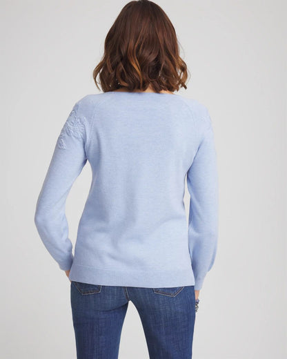 Embroidered Boatneck Sweater