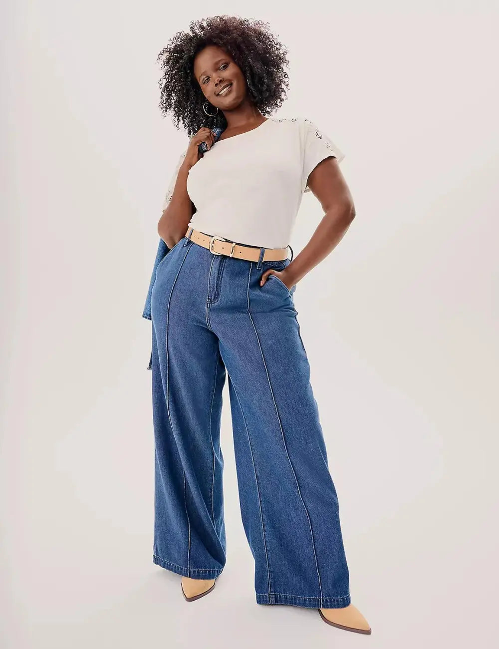 Faux-Leather Buckle Versatile Belt