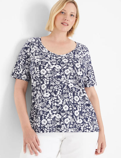 Modern Perfect Sleeve V-Neck Tee