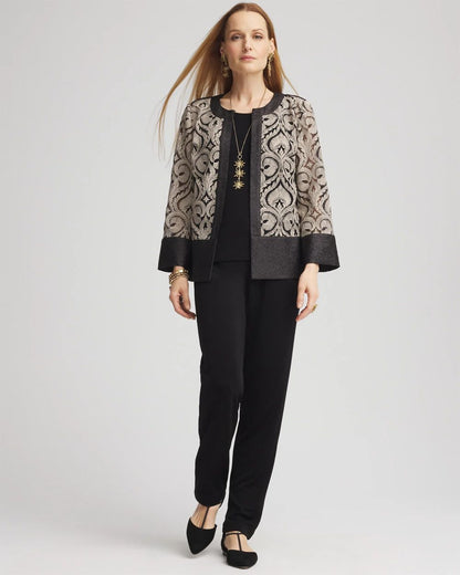 TravelersTM Collection Crushed Lace Jacket