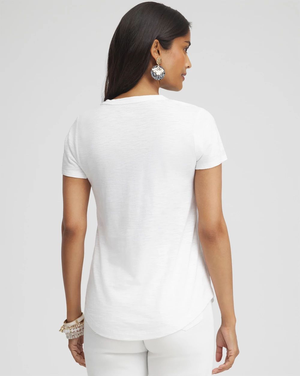 Placed Floral Cap Sleeve Tee