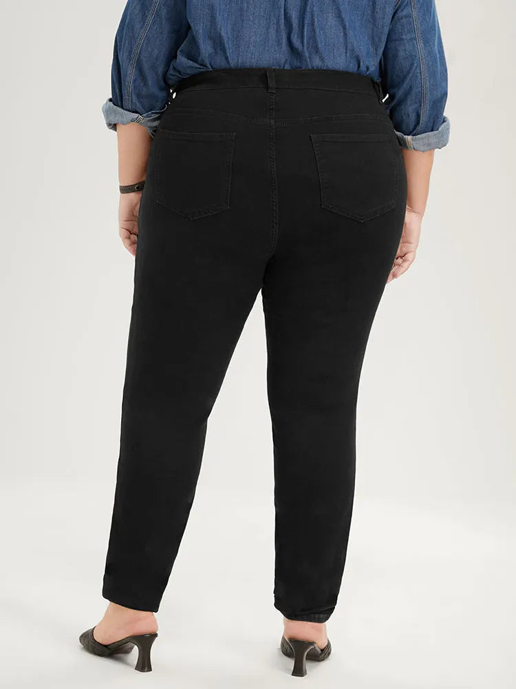 Skinny Very Stretchy High Rise Black Wash Sculpt Waist Jeans