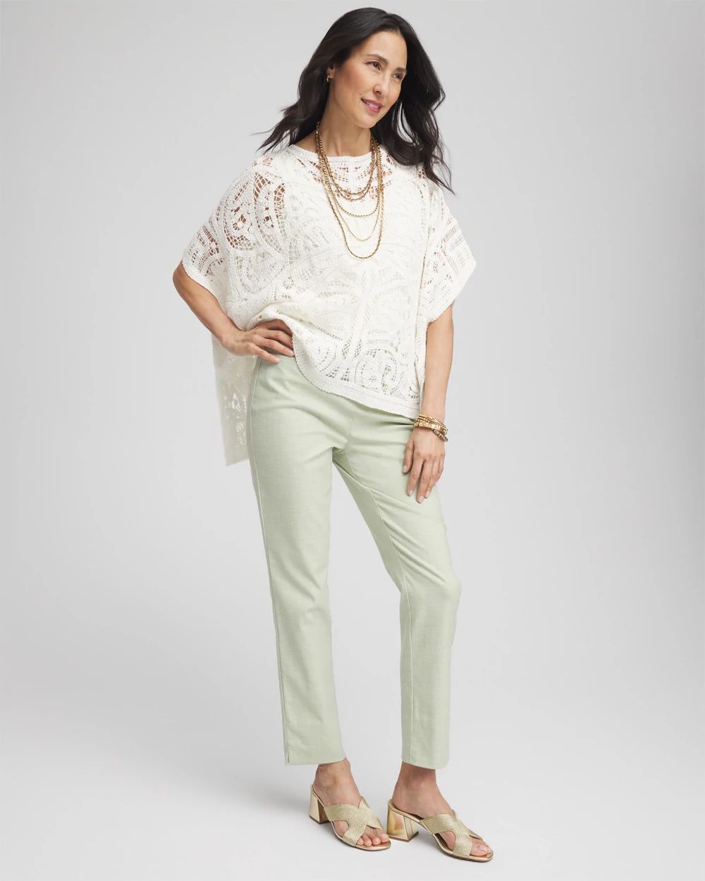BrigitteTM Crosshatch Ankle Pants