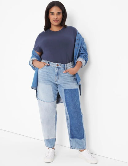 Crew-Neck Ribbed Layering Tee
