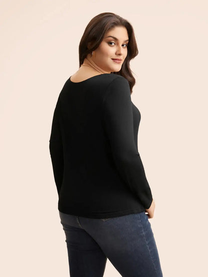 Supersoft Essentials Solid U Neck T-Shirt