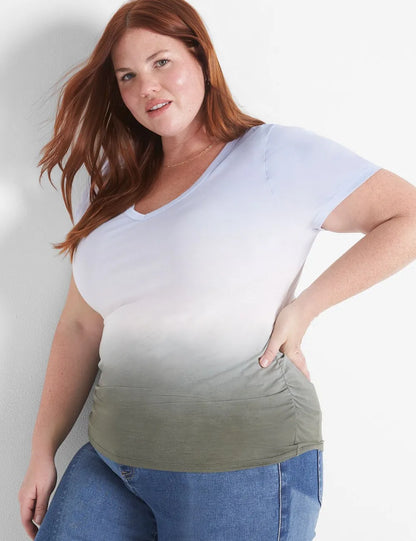 Modern Jersey Side-Ruched Tee