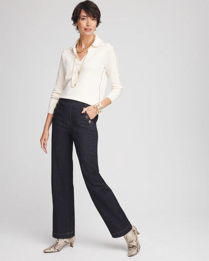 Pull-On Wide Leg Jean