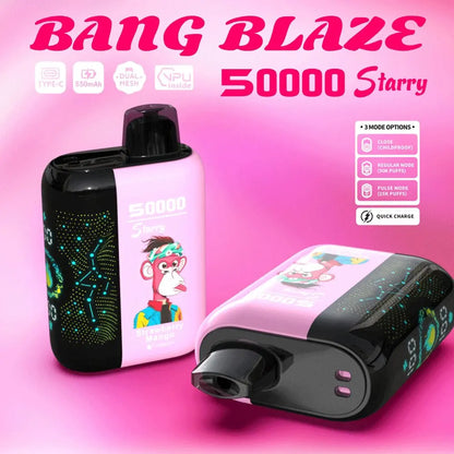 Bang Blaze Starry 50000 50K Puffs Hottest LED Display Disposable Vape