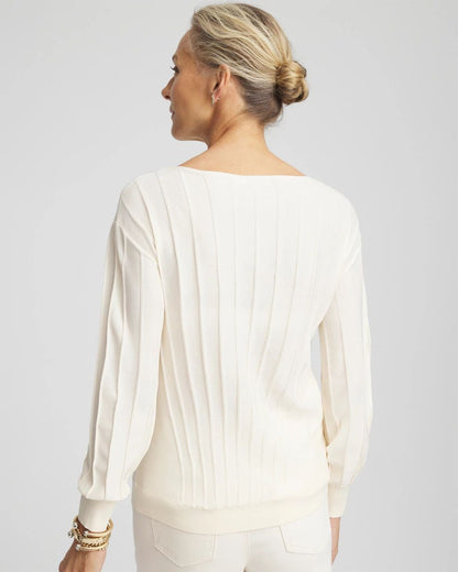 Pleated Long Sleeve Sweater