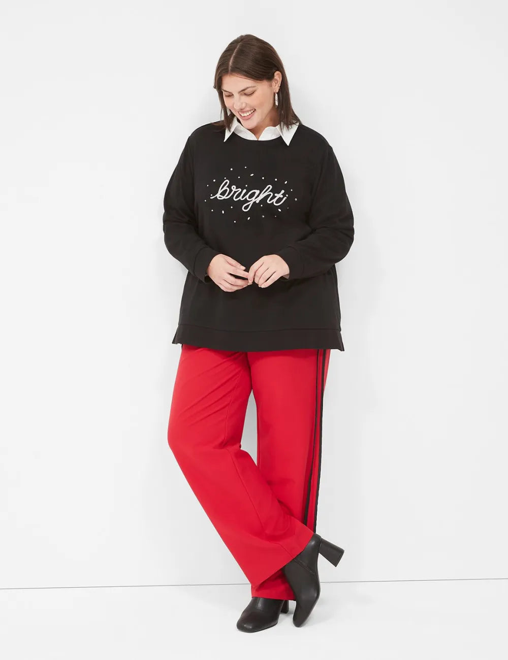 Bright Embroidered Graphic Sweatshirt