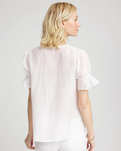 Pleated Cotton-Silk Shirt