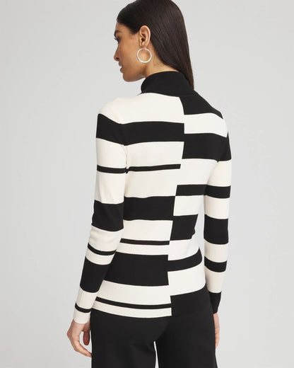 ECOVEROTM Striped Turtleneck Sweater