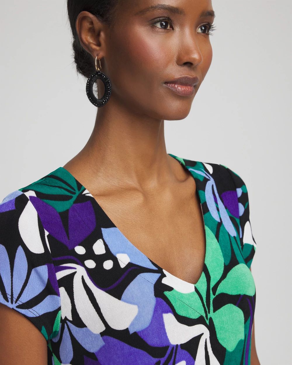TravelersTM Floral V-neck Maxi Dress
