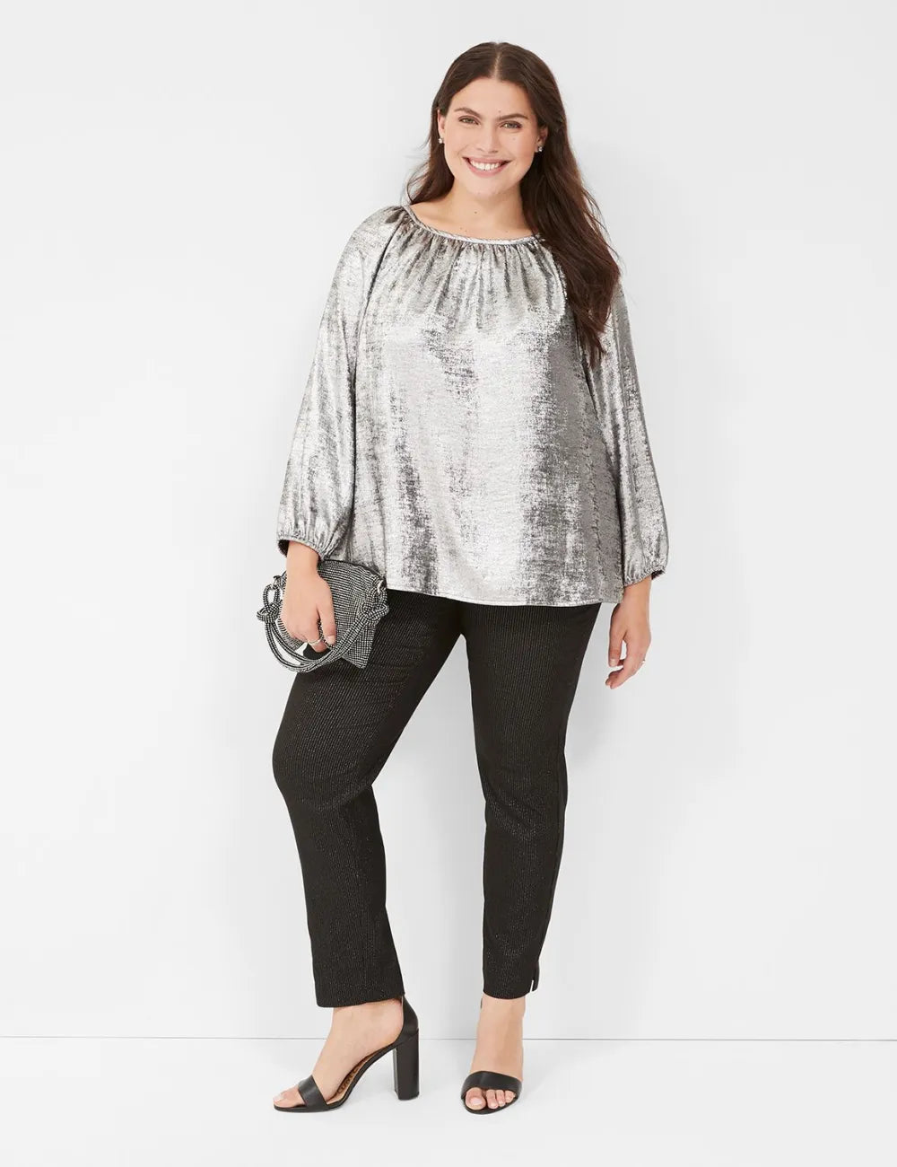 Swing Satin Boatneck Blouse