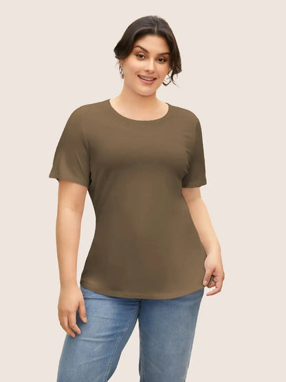 Supersoft Essentials Solid Basic Knit T-Shirt